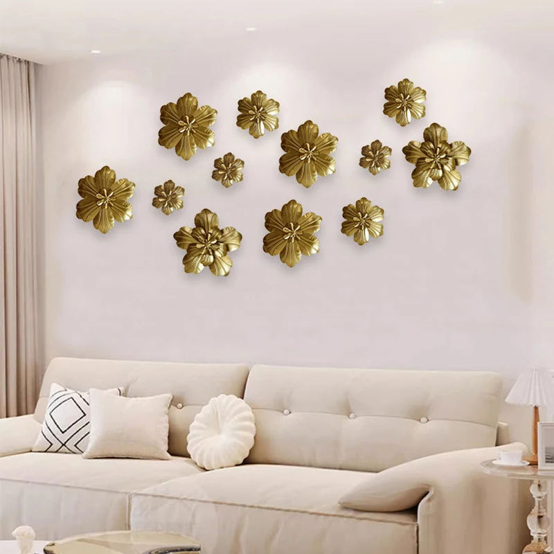 Iron DIY Bionic Fake Flower Pendant Home Living Room House Indoor Metal Wall Art Decoration Retro Pastoral Rustic Accessories metal flower wall decoration wall art decor wall hanging pendant metal diy accessories
