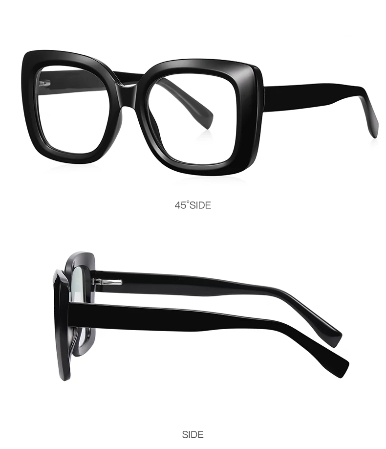 VICKY New Large Frame Ladies Reading Glasses Anti-blue Light Personalized Fashion with Prescription Lenses Myopia Hyperopia 2171