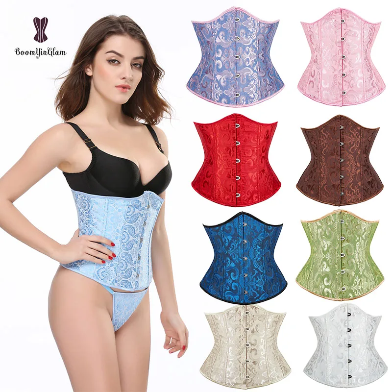 waist trainer waist corset body shaper corset bustier top lace corset Jacquard Top Korsett Women Waist Shaper Everyday Waist Shapewear Bodysuit Cinchers Corsets G String 2833#