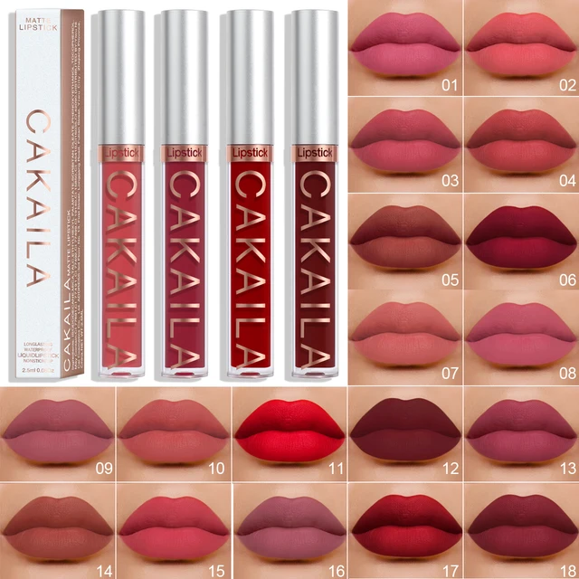 57212-ba1921.jpg 1 Pcs Waterproof Lip Gloss Lipstick Set - Nude, Dark Brown & Matte Red Shades, Long-Lasting 24-Hour Wear, Suitable for All Skin