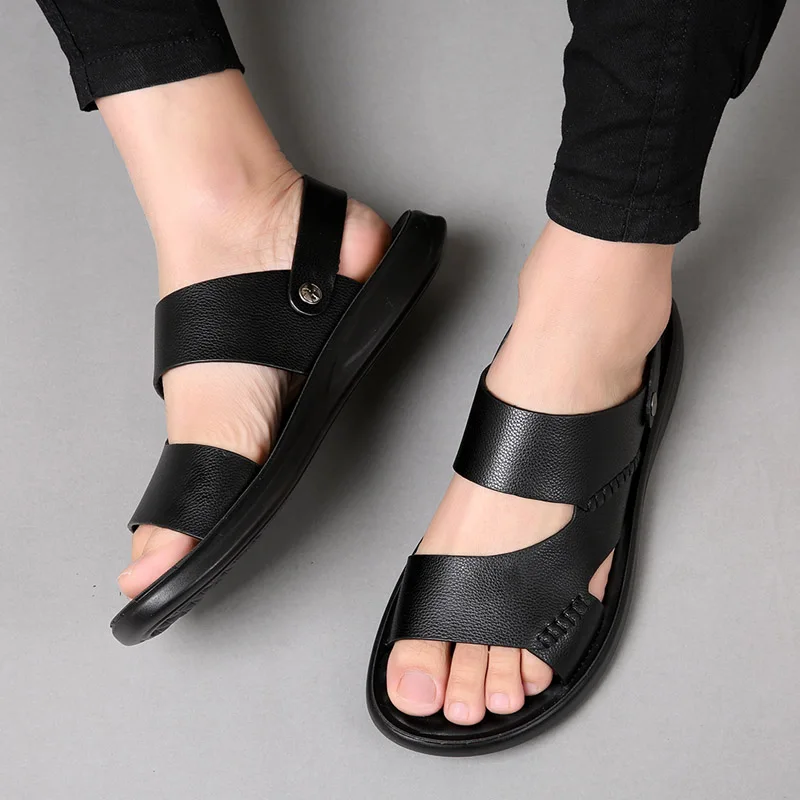 Summer Men's Business Sandals Massage Sole Men's Leather Sandals Outdoor Beach Sandals Factory Direct Sales designer sandals 5