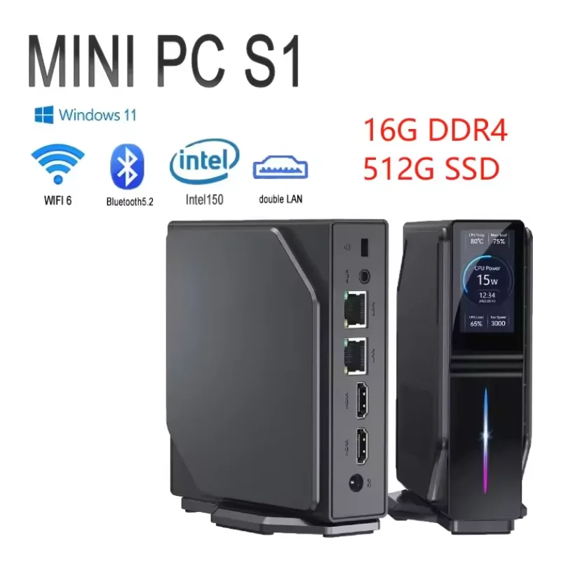 ACEMAGIC S1 Mini PC Host Win 11 PRO Intel 12th Gen Alder Lake N150