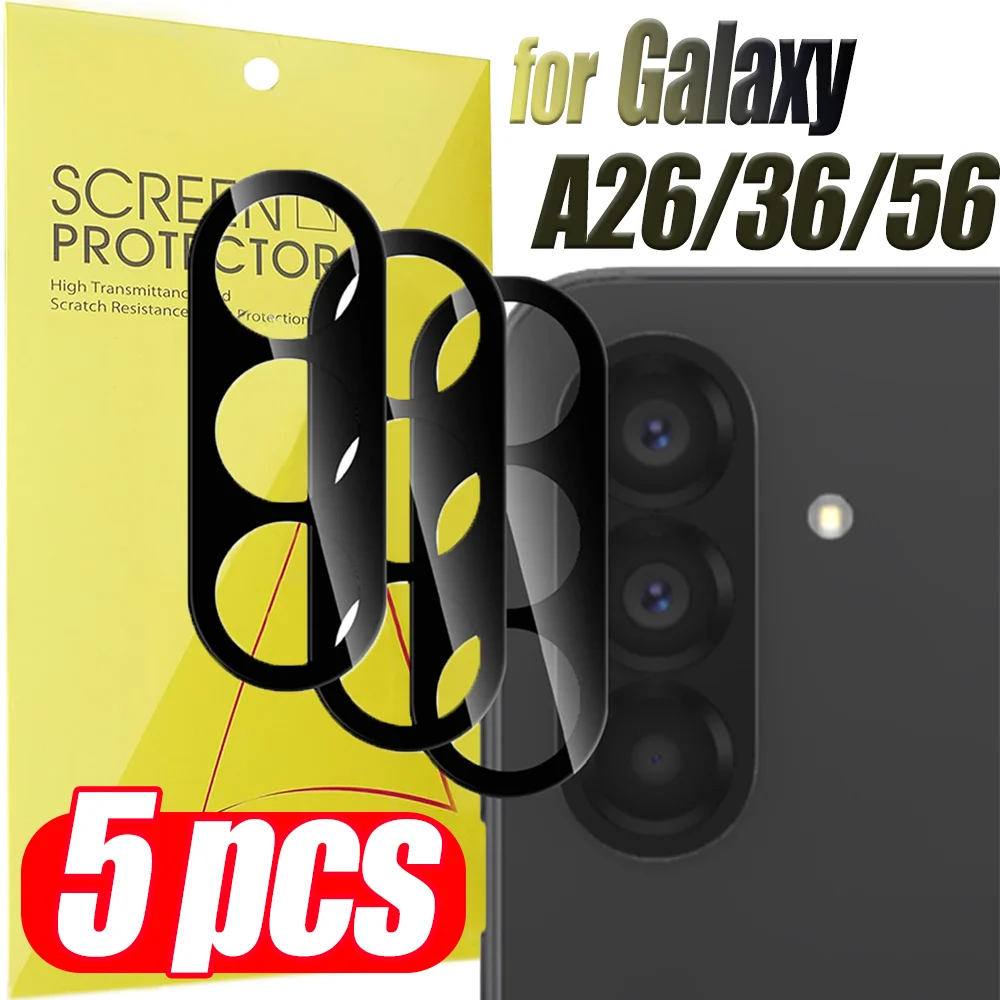 1-5 Pcs Tempered Glass for Galaxy A26/A36/A56 HD Camera Lens Protector Films Anti-scratch Full Cover Back Lens Protective Film