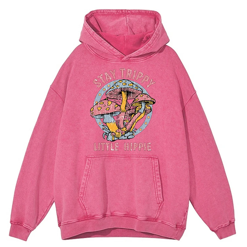 thumbnail image 1 of Sudadera con capucha estilo hippie para hombre, estilo retro, desgastado, lavado, estilo psicodélico, estilo hongo, holgada, de gran tamaño, para otoño, 100 % algodón, 1 of 4
