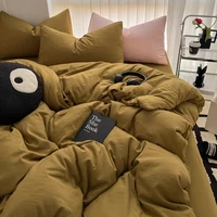 Cozy Bedding Set 3Pcs,1 Duvet Cover with Zipper Closure,2 Pillowcases,Solid Color,Super Soft, Machine Washable, Colorfast 2
