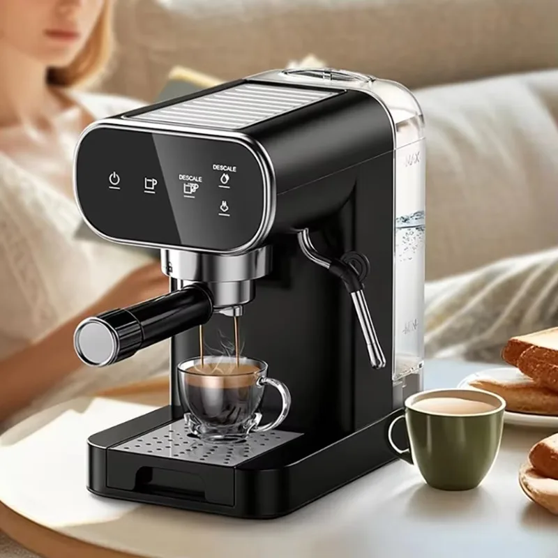 Machine à café expresso automatique professionnelle, cafetière domestique avec mousseur de lait pour usage domestique, commercial, 20 bars 1