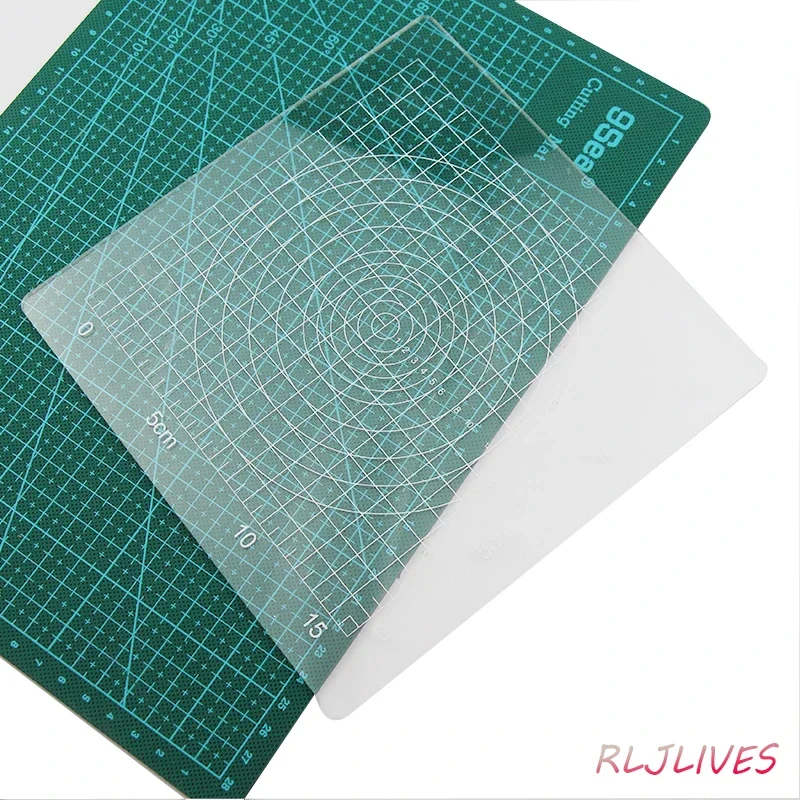 Square Transparent Acrylic Template Polymer Clay Mud Plate Stamper Pressure Mat Plate Tools DIY Rolling Mud Stick Tool polymer clay tools clay sculpting tools clay craft tool