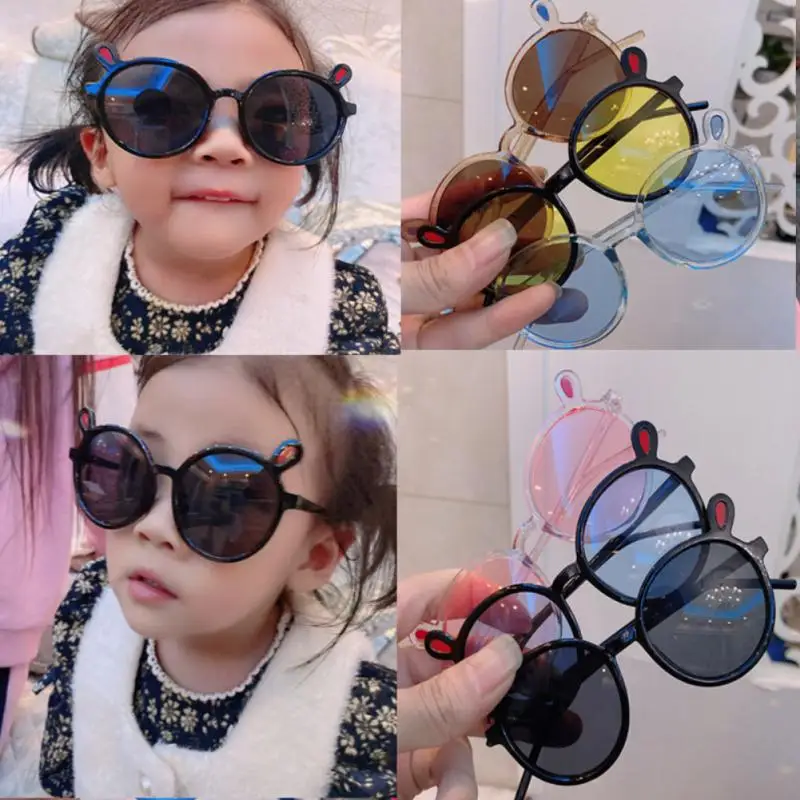 Cartoon Dinosaur Sunglasses Cute Children Eyewear Multi-color Glasses Wear-resistant Summer Outdoor Round Kids Sun Glasses