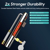 Chauffe-eau électrique instantané douche salle de bain à la demande eau chaude 220-240V 6001W LED affichage numérique température automatique 5