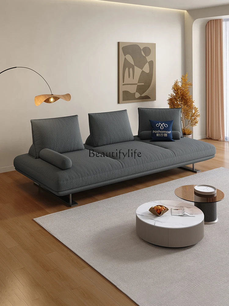 

Fabric Sofa Modern Simple Small Apartment Living Room Movable Backrest