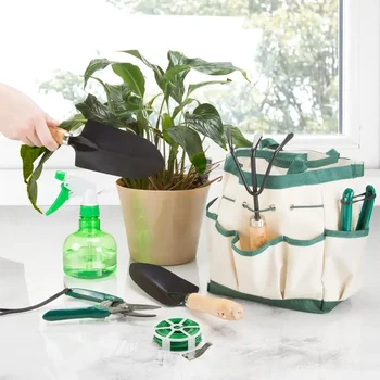 8-Piece Garden Tool Set with Canvas Tote Product Description: 1