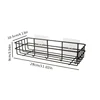 1pc Storage Rack With Hooks For Kitchen Bathroom Bedroom Office, Wrought Iron Bathroom Shelf, Punch Free Hanging Shelf 4