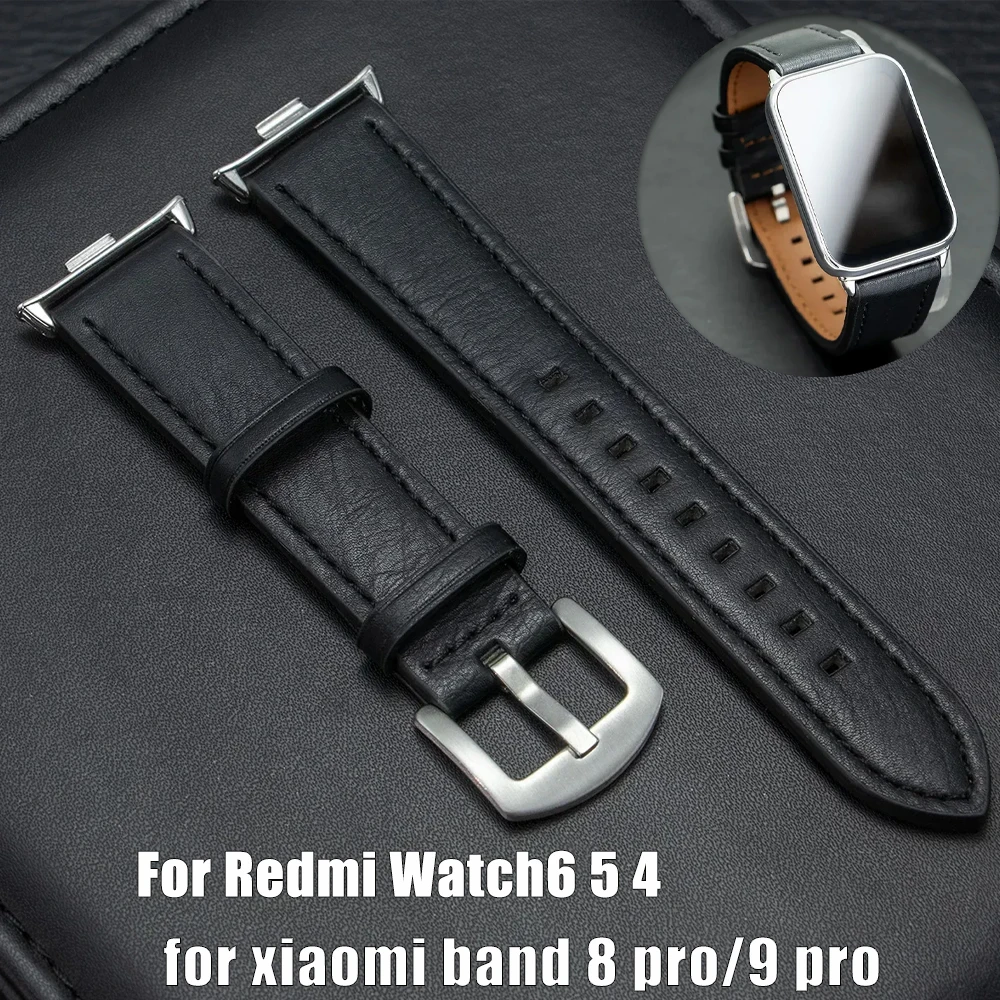 Elegant Leather Strap with Metal Interface