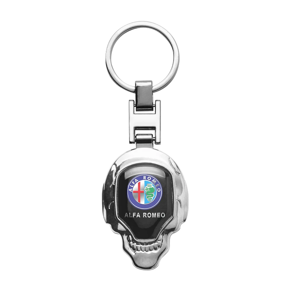 Premium Metal and Leather Car Keychain - Auto Badge Styling Gift Pendant