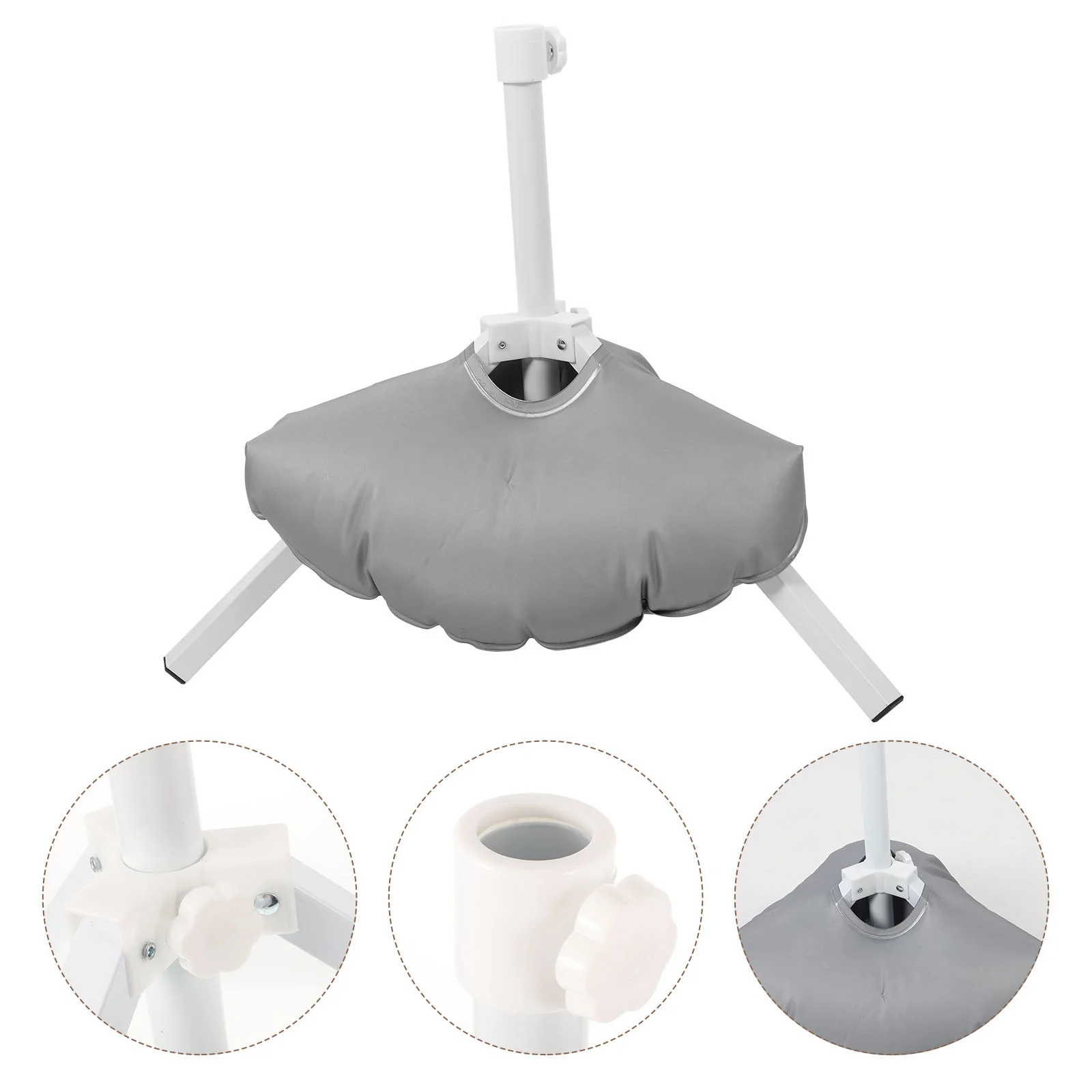 

Parasol Base Patio Umbrella Support Stand Portable with Beach Supply Retainer Holder