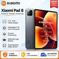 Xiaomi Pad 8 Version Globale Originale, Processeur Snapdragon 8s Gen 4, Tablette PC AI, Écran 11,2'' 3,2K 144Hz, Batterie 9200mAh, HyperOS 1