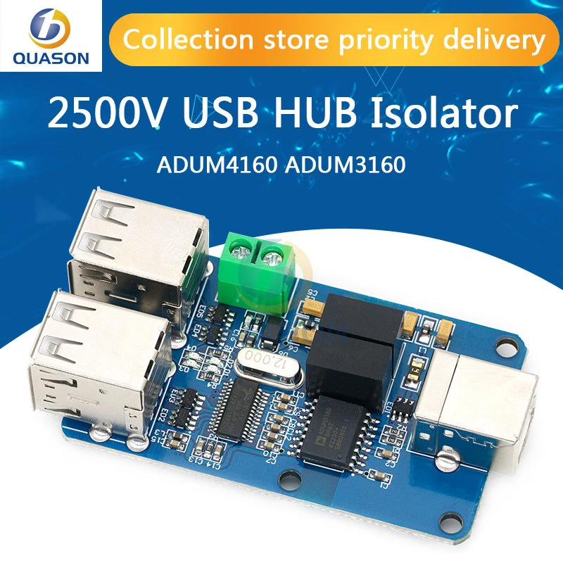 Usb Isolator, 2500v Usb Hub Isolator, Usb Isolation Board, Adum4160 Adum3160 Support Usb Control