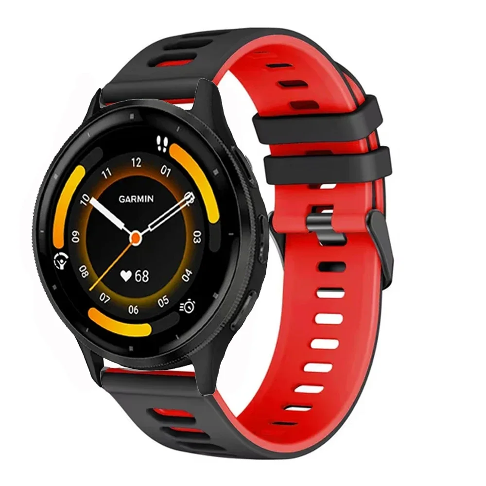 Dual-Color Silicone Wristband - 20mm/22mm Strap