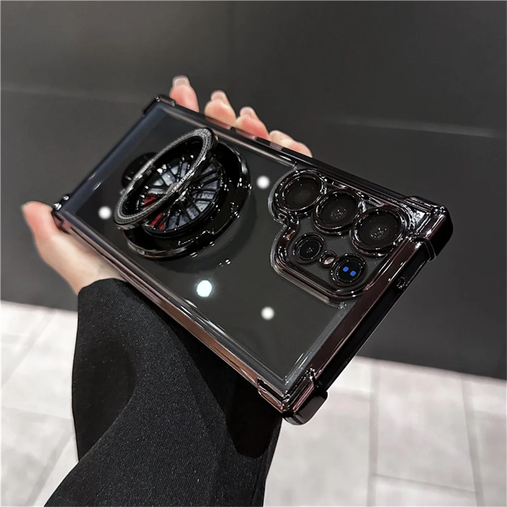 Shockproof Airbags Armor Magnetic Transparent Phone Case