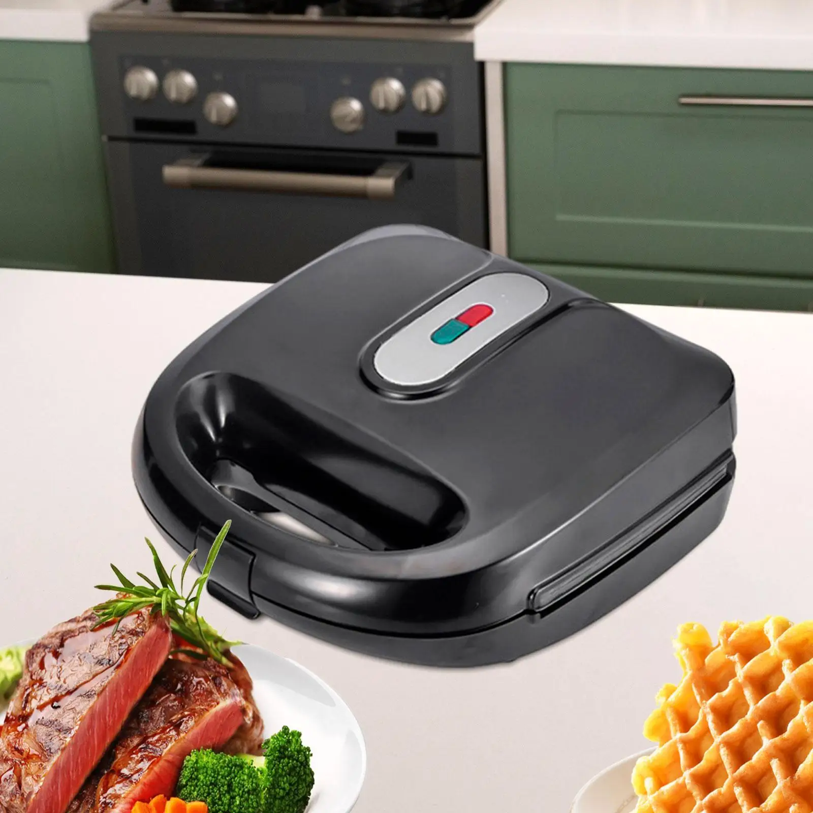 Gaufrier à Poignée Tactile Facile à Nettoyer, Presse à Panini pour Snacks,  Steakc, Petit Déjeuner, Fromage, Burgers, 750W - AliExpress