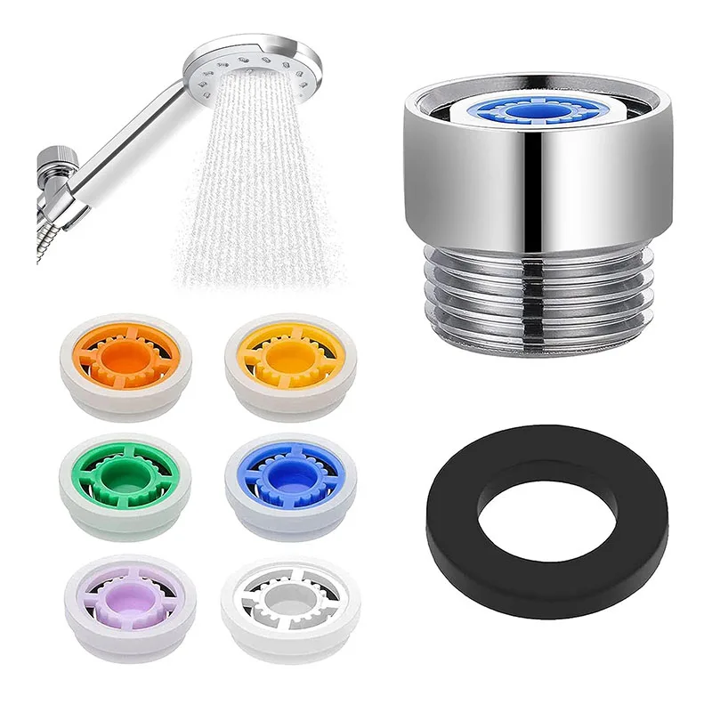 

Shower Flow Reducer Limiter Set 6 Different Flow Hose Restrictor Shower 1/2 Inch Thread Anti-corrosive Bathroom Accessories
