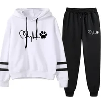 Survêtement pour femme quotidien décontracté mode sweats à capuche offre spéciale une pièce rayure sweat et pantalon confort en plein air Jogging qualité 3