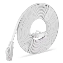 High - Speed Cat 6 Ethernet LAN Cable - Durable Internet and Network Cord - 15M (White)