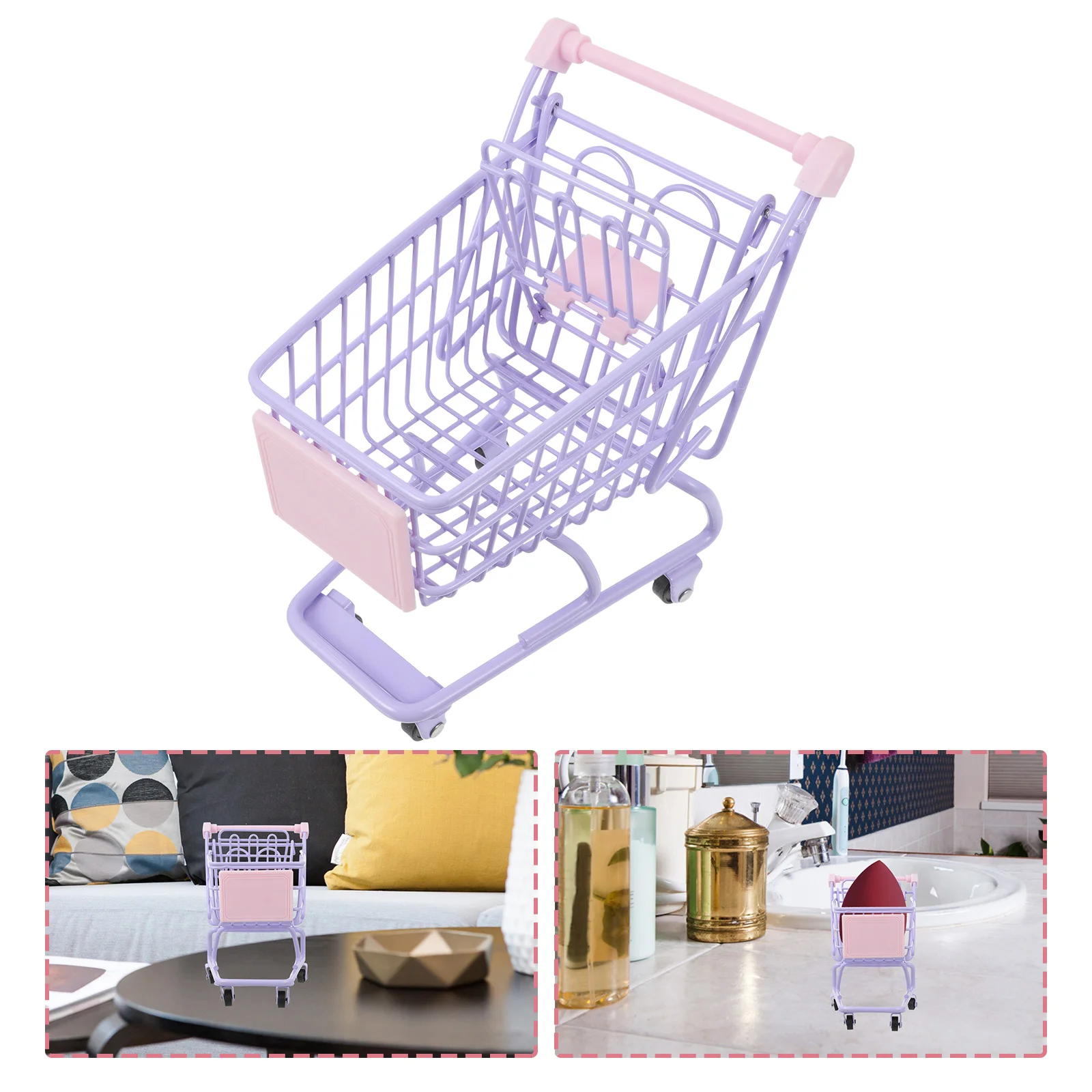 Mini Grocery Cart Trolleys Shopping Supermarket Handcart Toy Utility Child Trolly Dolly 5