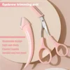 3-Piece Professional Eyebrow Trimmer Eyebrow Clipper Eyebrow Razor, Women's Eyebrow Comb Scissors Scraper Accessories 2