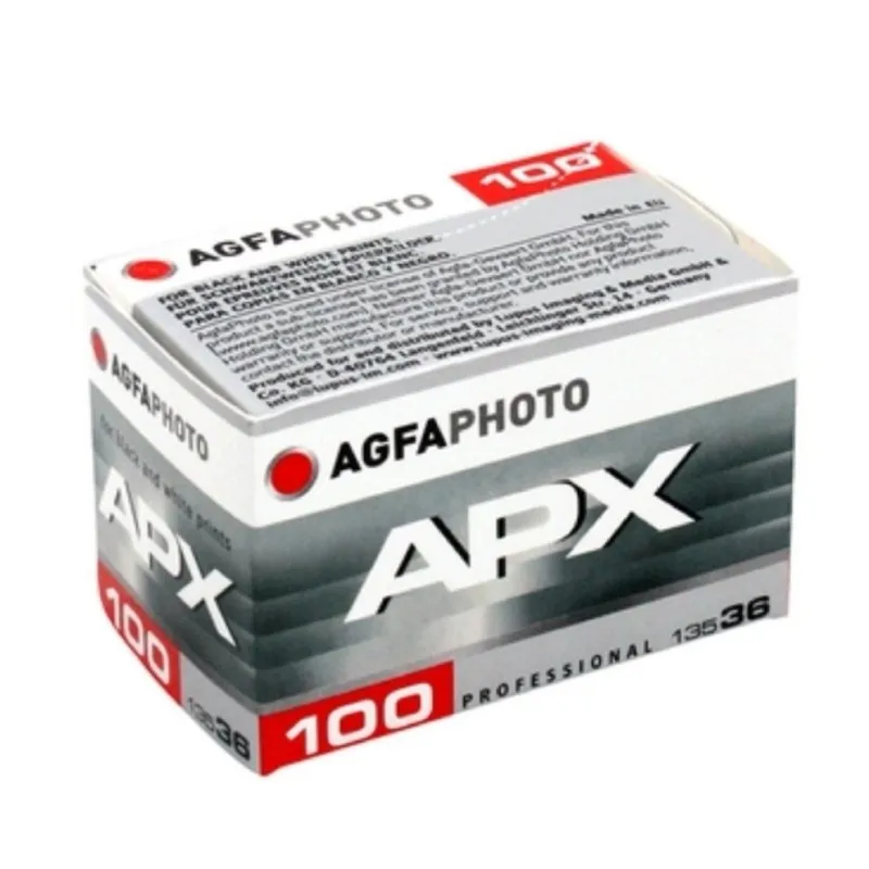 AGFA APX 100 135mm 전문가용 ISO 100 네거티브 필름 36 노출/롤, 흑백