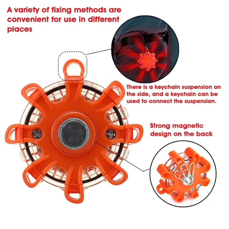LED Warning Light Built-in Battery 3Mode Safety Flare Dash Emergency Flashing Lamp Strobe Light for Vehicle Trucks 6~1Pcs,emergency light,car strobe light