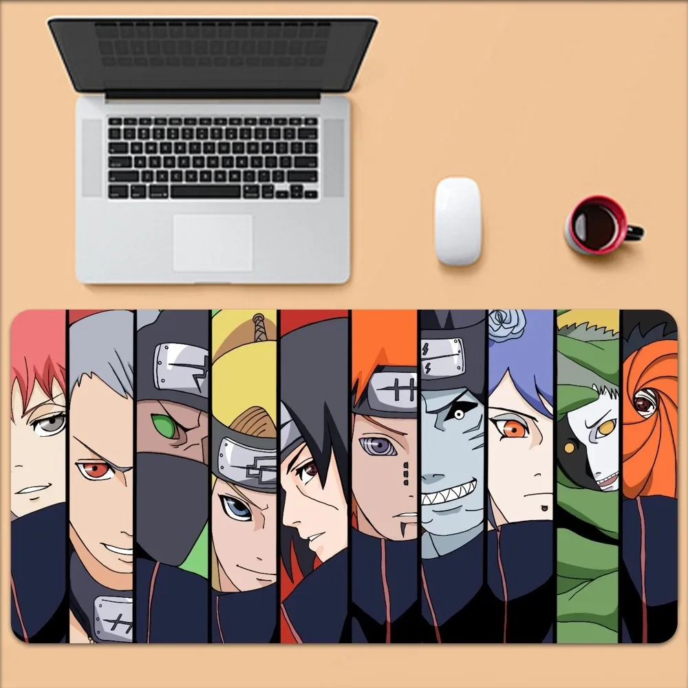N-NARUTO 애니메이션 아카츠키 빌리빌리 마우스 패드, 대형 게임 컴퓨터 게이머 PC 키보드 마우스 매트-Freehip.co.kr