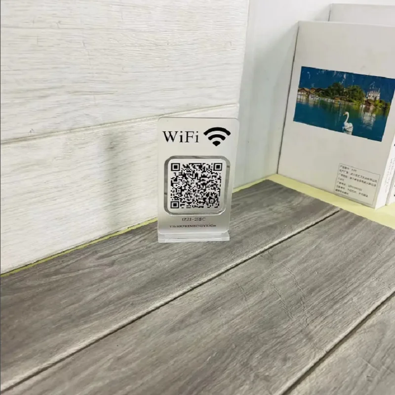 맞춤형 와이파이 QR 코드, 비즈니스 반투명 사인, 미니 스타킹 스터퍼 스캔, 사인 연결, 소셜 미디어 사인, QR 코드 로고 사인