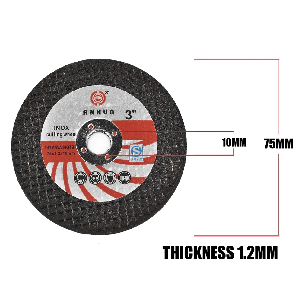 Cutting Disc 15pcs 75*10*1.2mm For Angle Grinder Power Tools Flat Flap Grinding Wheel Sanding Pads Polishing Disc