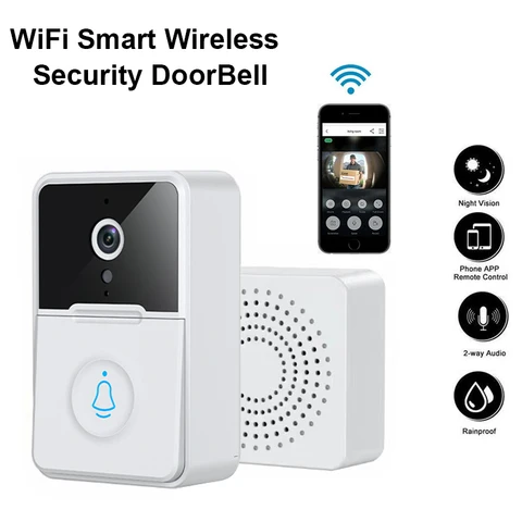 Smart Video doorbell HD 1080P Camera Night Visual Intercom doorbell IR Alarm Security Camera Cloud Storage smart home