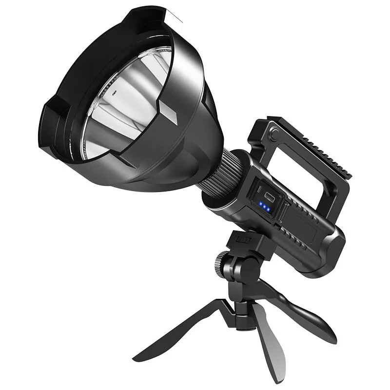 LED Flashlight Portable Strong Light Long-range LED Flashlight USB Output Rechargeable Hand Lamp High Power Handheld Searchlight