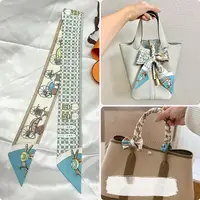 New Style Horse Ribbon Scarf  Skinny Luxury Brand Twill Printing Tie Bag Handle Ribbon Hair Band Headscarf Design Silk Scarves 1