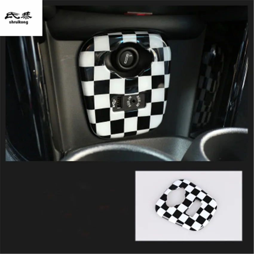 

1Lot PC Material for 2014- 2017 Mini Cooper F55 F56 F57 Auto Car Cigarette Lighter Panel Decoration Cover Sticker
