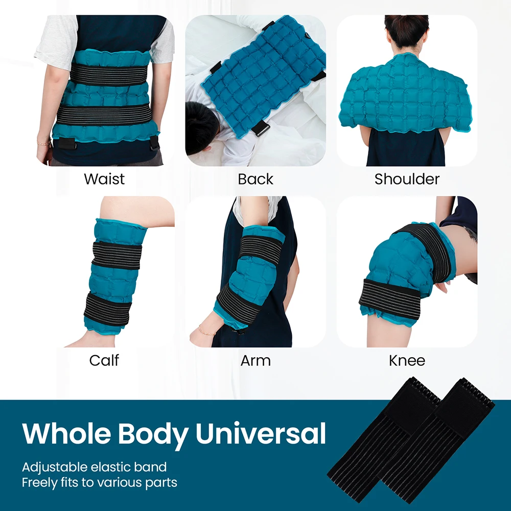 2-IN-1 Ice & Hot Compress Pad Waterproof 58*35cm Multi-functional Ice Cooling Pack Heatng Compress Pad Reusable Body Cooler Mat