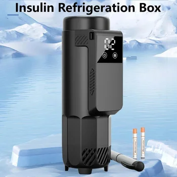 220V Insulin Cooler Box Portable Rechargeable Medicine Storage Car Mini Fridge Airplane Cooler Cup Inverter Digital Display 1
