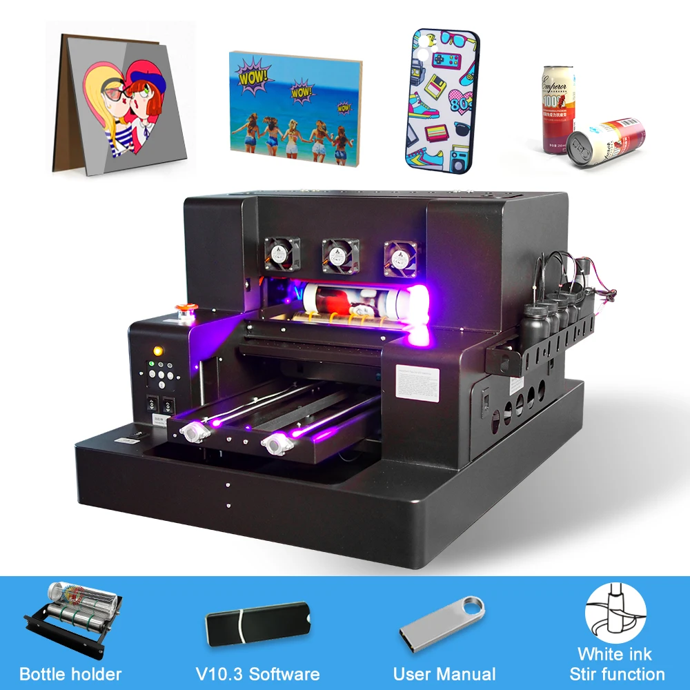 A3 UV Flatbed Printer L805 UV Printer A3 For Phone Case Wood Glass A3 uv flatbed printer l805 uv printer a3 for phone case wood glass