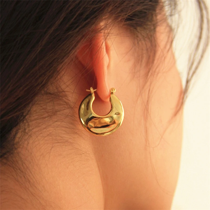Vintage Metal Earrings hoop earrings pearl earrings