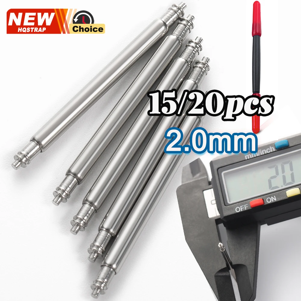 Stainless Steel Watchband Strap Link Pins with Tool - Spring Bars Assortment (15/20pcs)