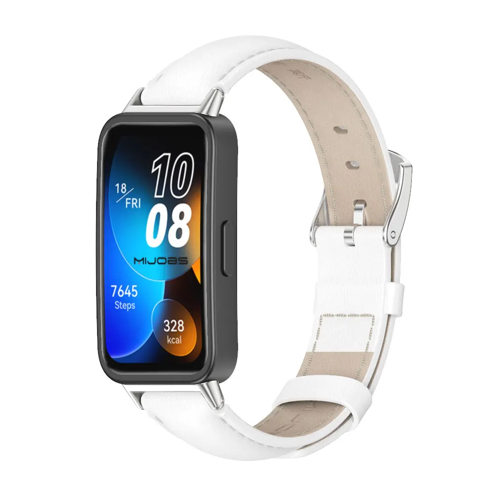 Leder Armband Für Huawei Band 10/9/8 – Verstellbarer Ersatzarmband Aus Leder, Mehrere Farben