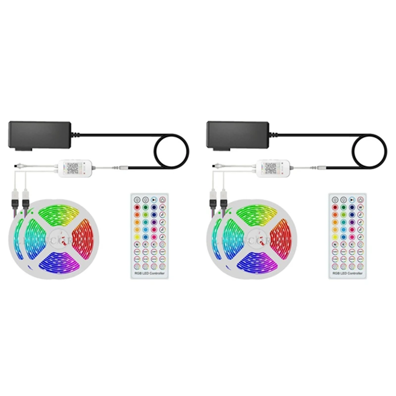 

Фонари со сменой цвета, музыкальная синхронизация, RGB-подсветка 5050 SMD, управление через приложение с дистанционным управлением для дома светодиодный 40 м