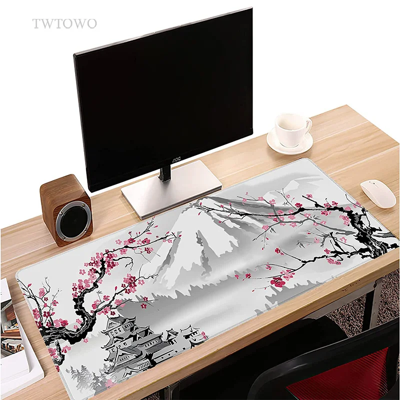 Sakura Japonês Cherry Blossom Gaming Mouse Pad Tapete de Teclado Antiderrapante Office Laptop Mouse Pad Casa xl Novo Xxl hd - Imagem 6