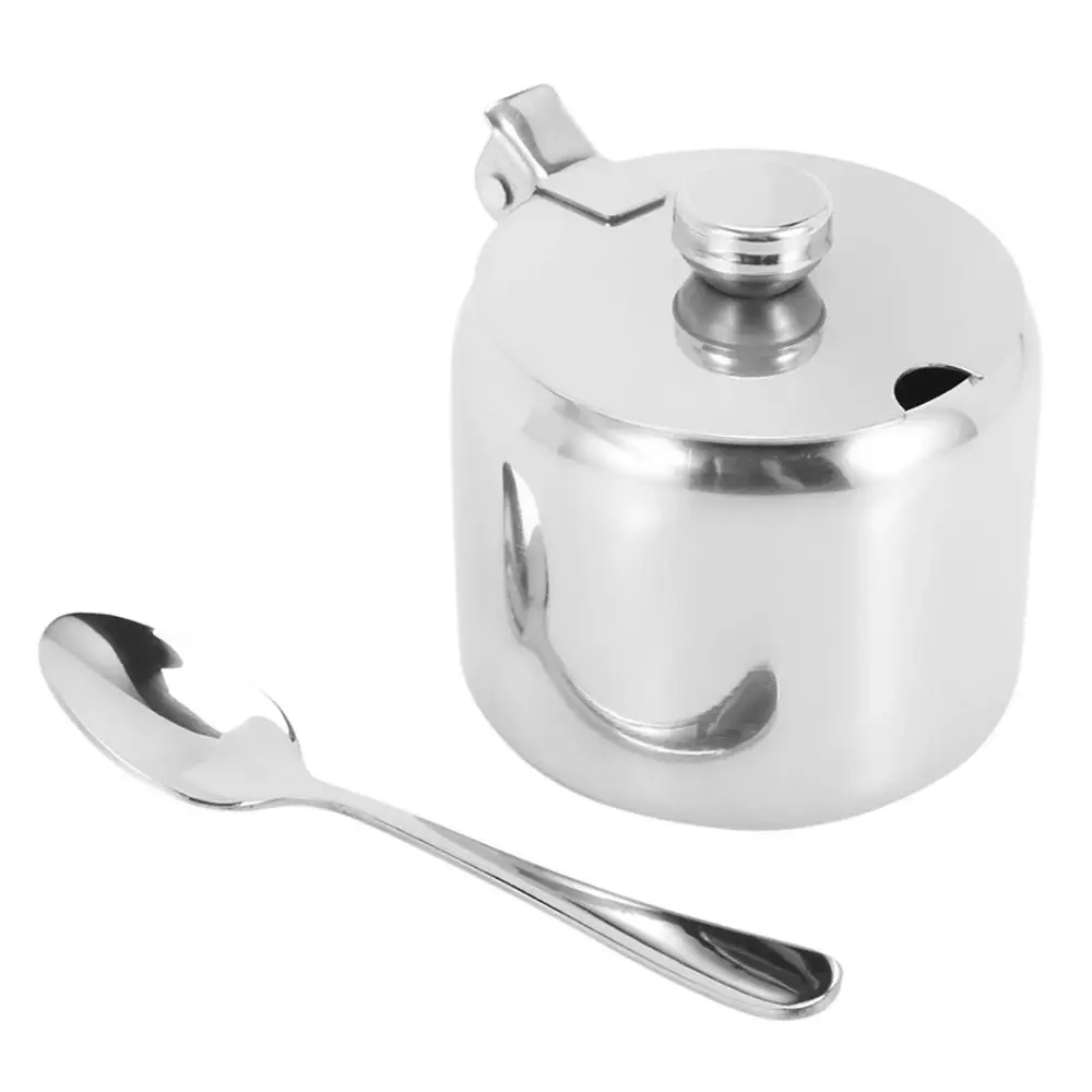 1Pcs Mini Sugar Container with Lid Spoon
