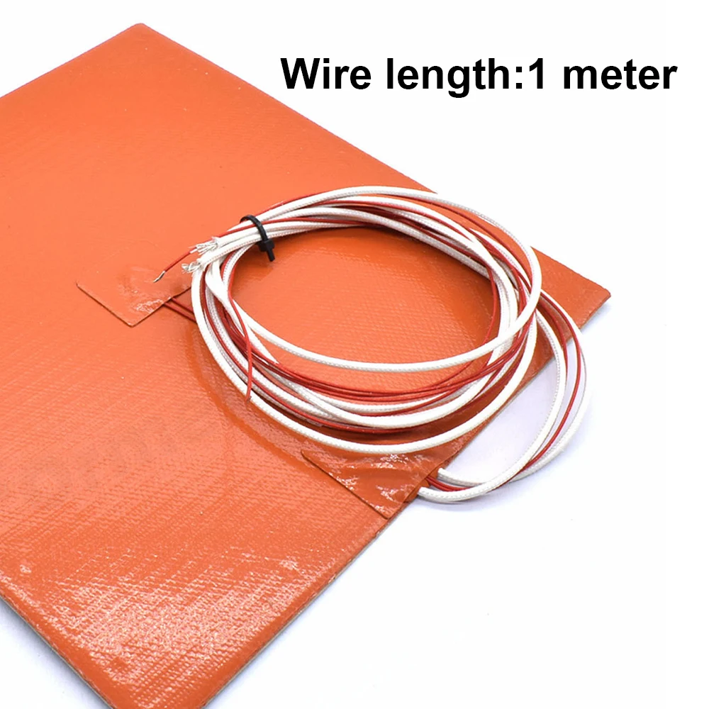 3D Printer Silicone Heating Pad 220V Heater Bed 200/235/300/310mm For 3D Printer Ender3 cr10 Heating's Mat