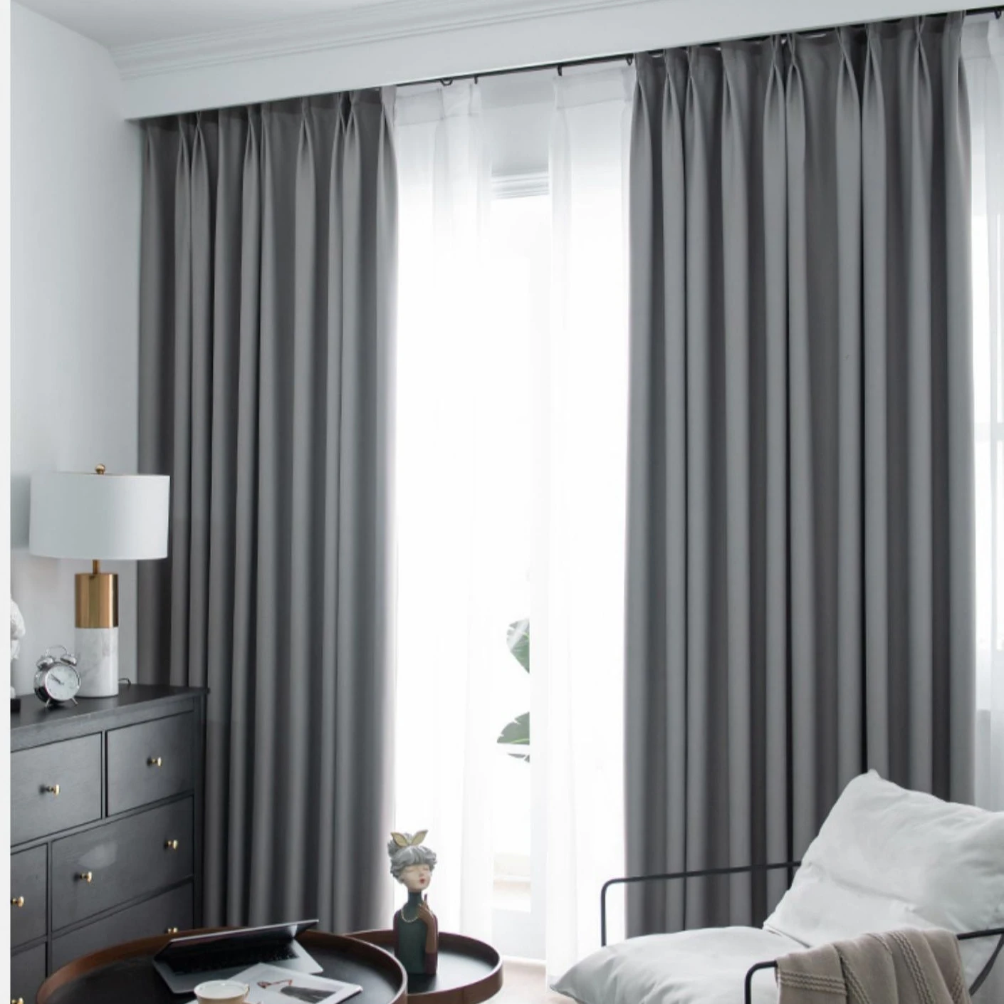 Full blackout soundproof noise reduction curtains for living room bedroom thickened windproof warm