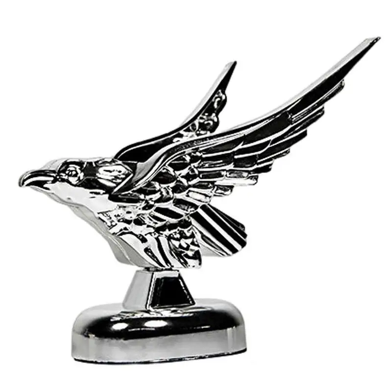 Car Hood Ornament 3D Car Emblem Self-Adhesive Eagle Stickers Decal Badge Sculpture Eagle Ornament Car Modification Accessories